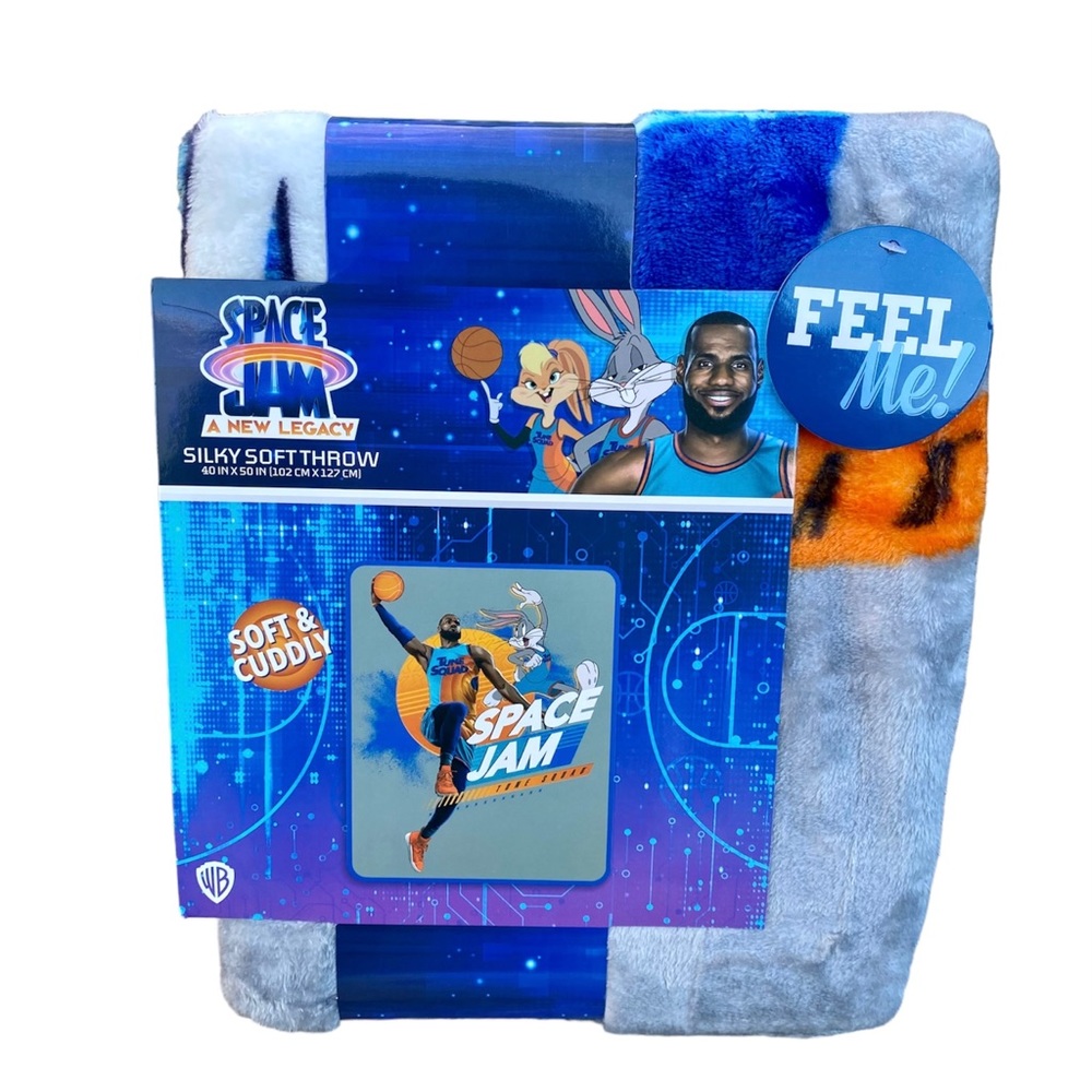 Space Jam Bugs Bunny LeBron James Silky Throw Blanket
